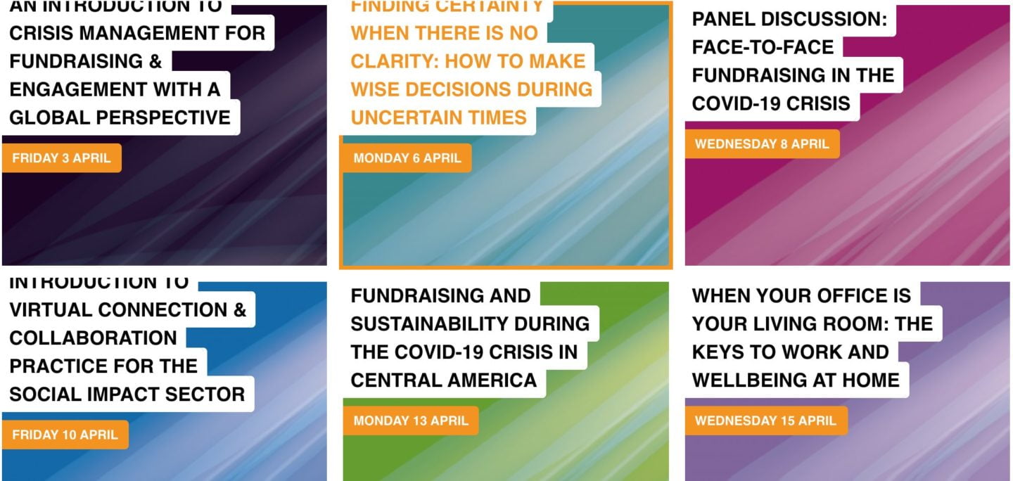 Registrujte se na sérii on-line diskusí na téma Crises Management  in Fundraising! Je to zdarma